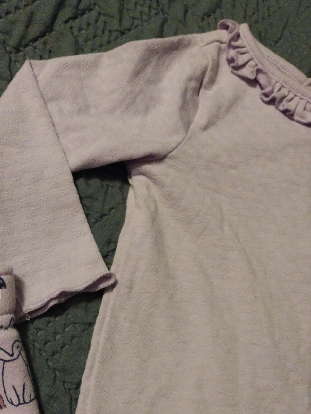 Lilac Baby Bodysuit and Fox Print Fleece Pants Set - Picture 8 of 13